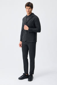 Muški tamnozeleni mekani džersej sako elegantne ležerne boje