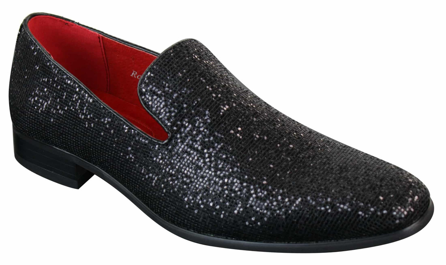 Rossellini Eastend muške sjajne cipele s glitterom, elegantne lakirane, od lakirane kože