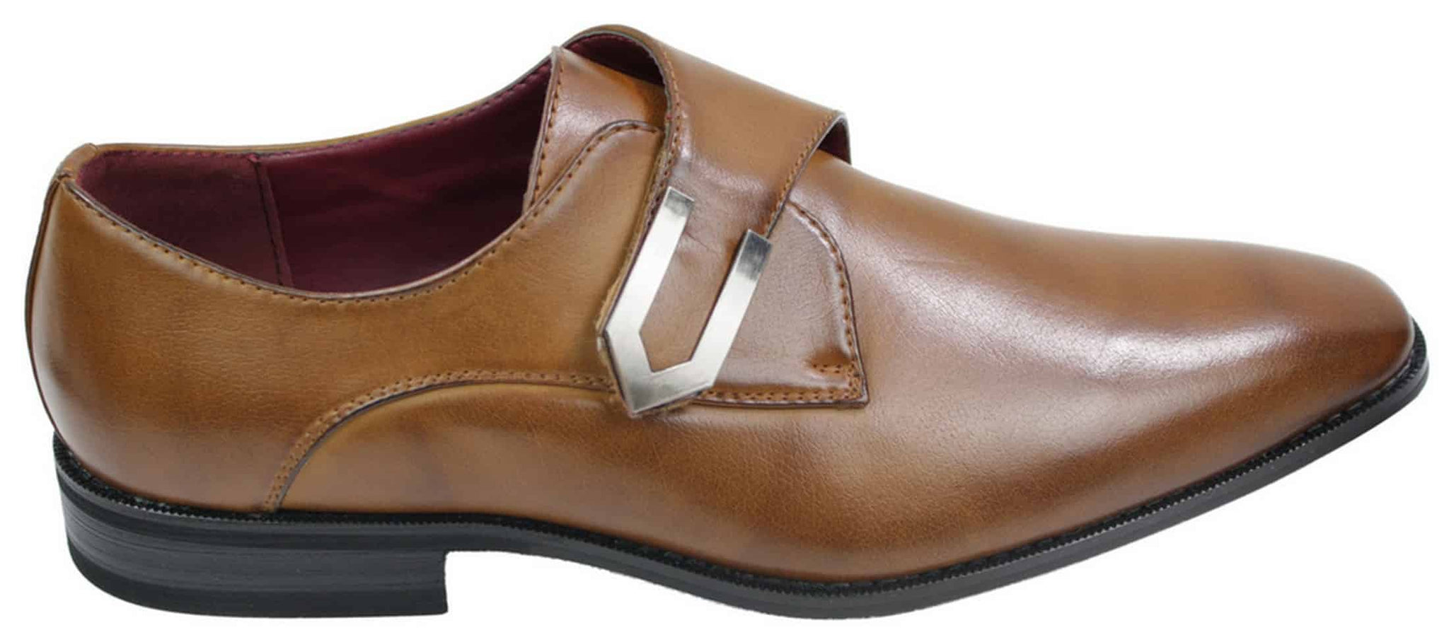 Muške smeđe, crne kožne cipele talijanskog dizajna s metalnom kopčom, elegantne