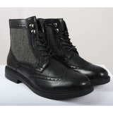 Muške crne gležnjače s vezicama