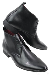 Muške crno-smeđe kožne gležnjače talijanske pametne Chesea slip-on cipele