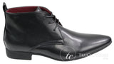 Muške crno-smeđe kožne gležnjače talijanske pametne Chesea slip-on cipele