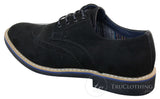 Elong EL0635 - Muške elegantne ležerne brogue cipele od brušene kože s nubukom