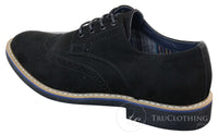 Elong EL0635 - Muške elegantne ležerne brogue cipele od brušene kože s nubukom