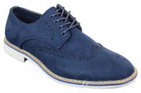 Elong EL0635 - Muške elegantne ležerne brogue cipele od brušene kože s nubukom