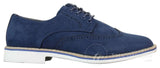 Elong EL0635 - Muške elegantne ležerne brogue cipele od brušene kože s nubukom
