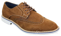 Elong EL0635 - Muške elegantne ležerne brogue cipele od brušene kože s nubukom
