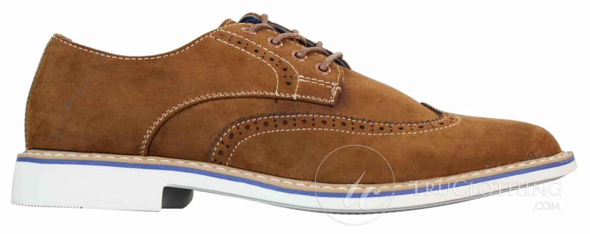 Elong EL0635 - Muške elegantne ležerne brogue cipele od brušene kože s nubukom