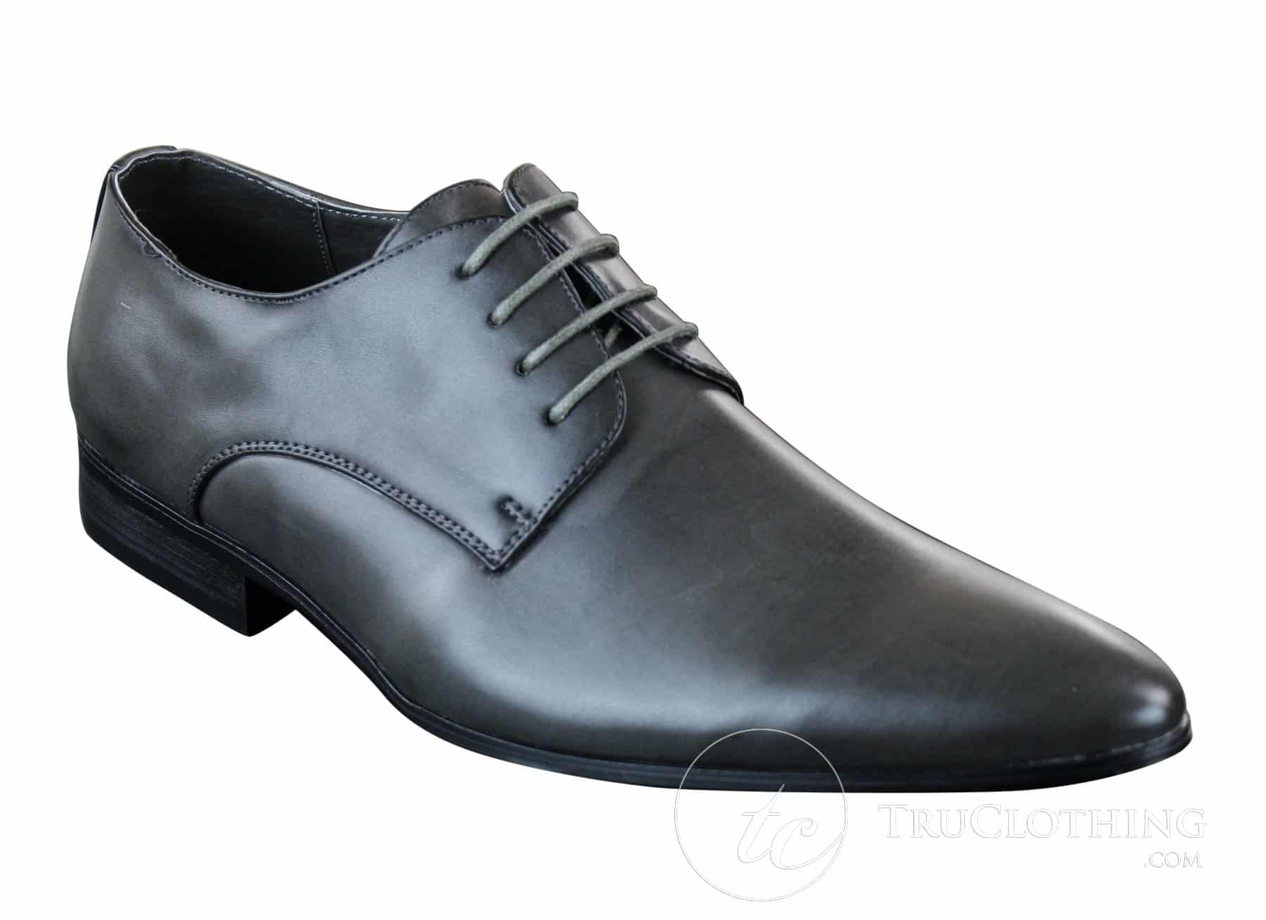 Galax GH2019 - Muške elegantne ležerne cipele s vezicama, špicaste, kožne, za vjenčanje, maturu, ured, klasične