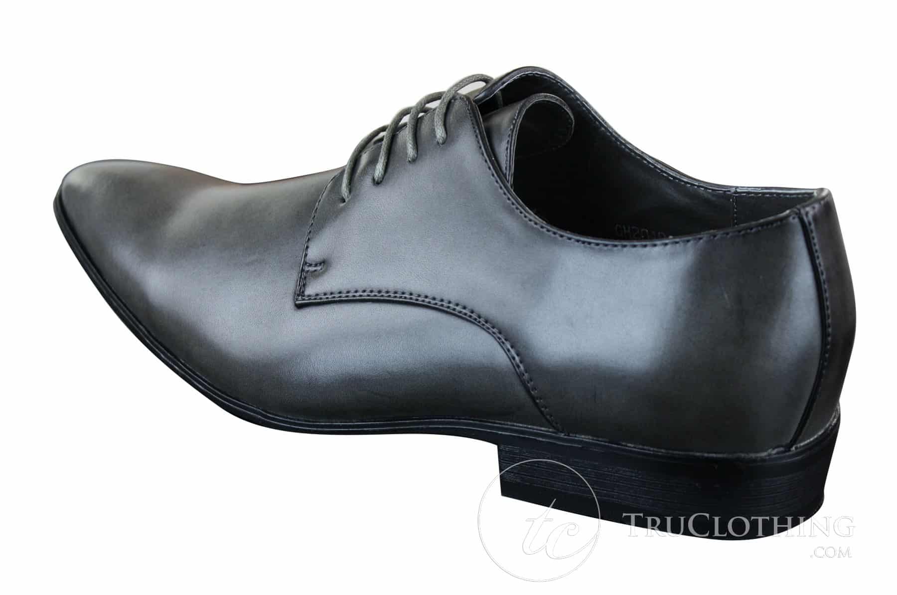 Galax GH2019 - Muške elegantne ležerne cipele s vezicama, špicaste, kožne, za vjenčanje, maturu, ured, klasične