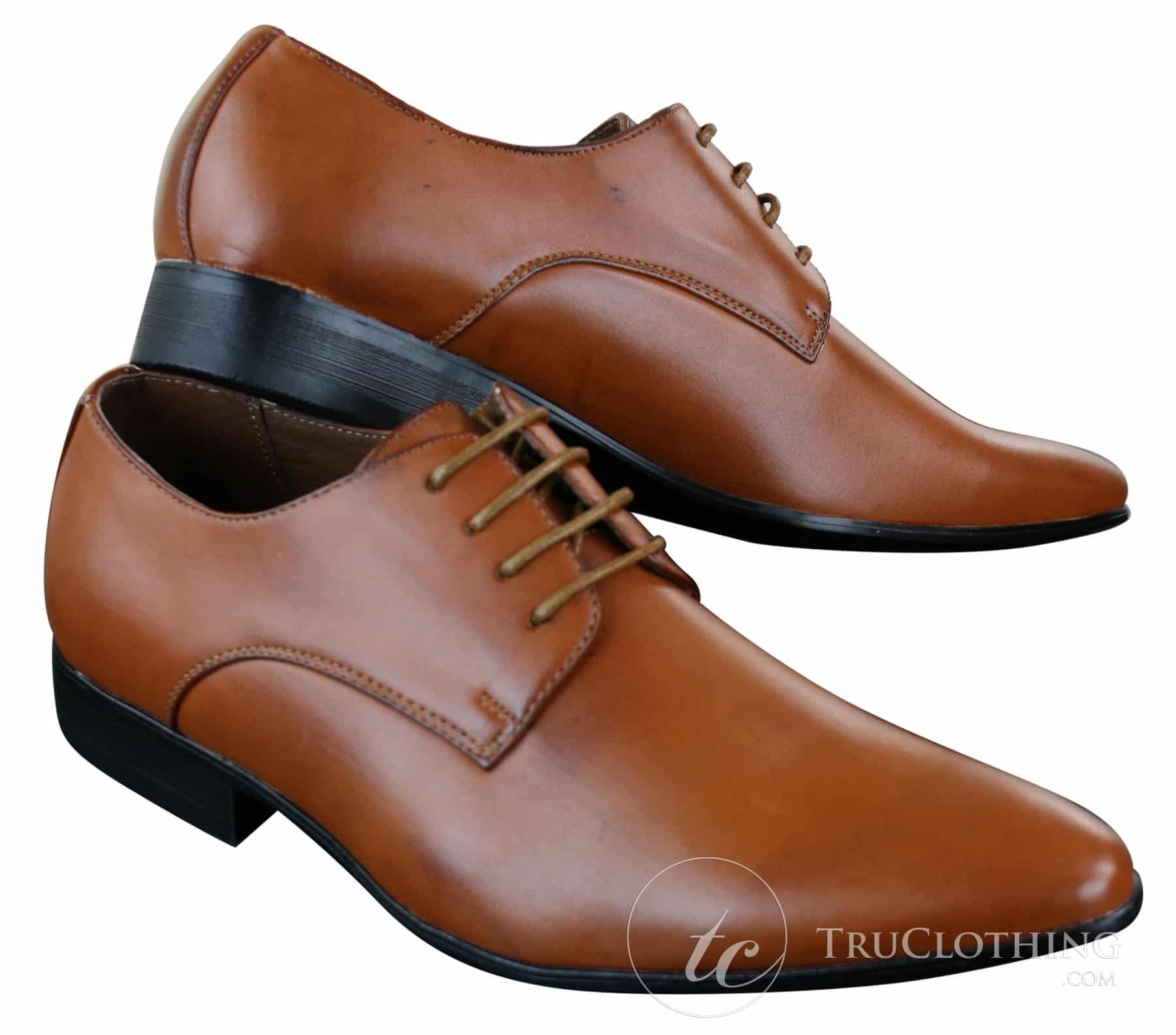 Galax GH2019 - Muške elegantne ležerne cipele s vezicama, špicaste, kožne, za vjenčanje, maturu, ured, klasične