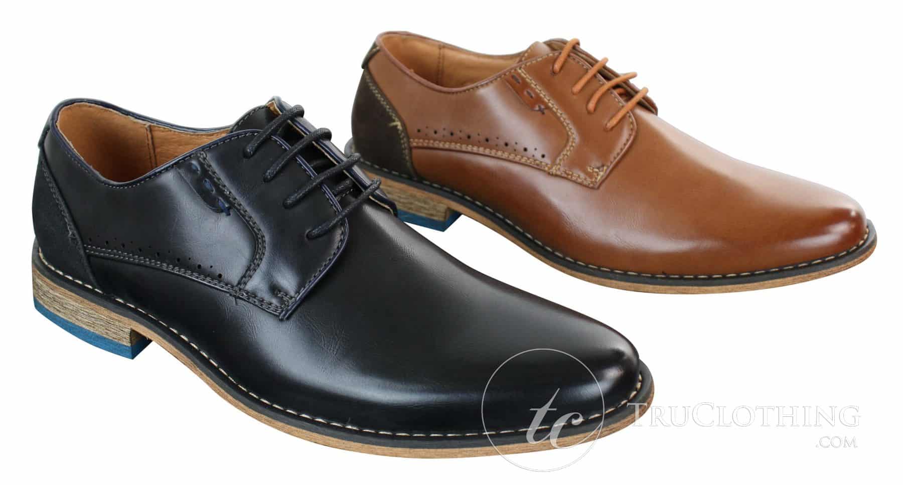 Galax GH3117 Muške elegantne ležerne formalne cipele s vezicama, klasične, smeđe, crne, kožne, antilop