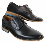 Galax GH3117 Muške elegantne ležerne formalne cipele s vezicama, klasične, smeđe, crne, kožne, antilop