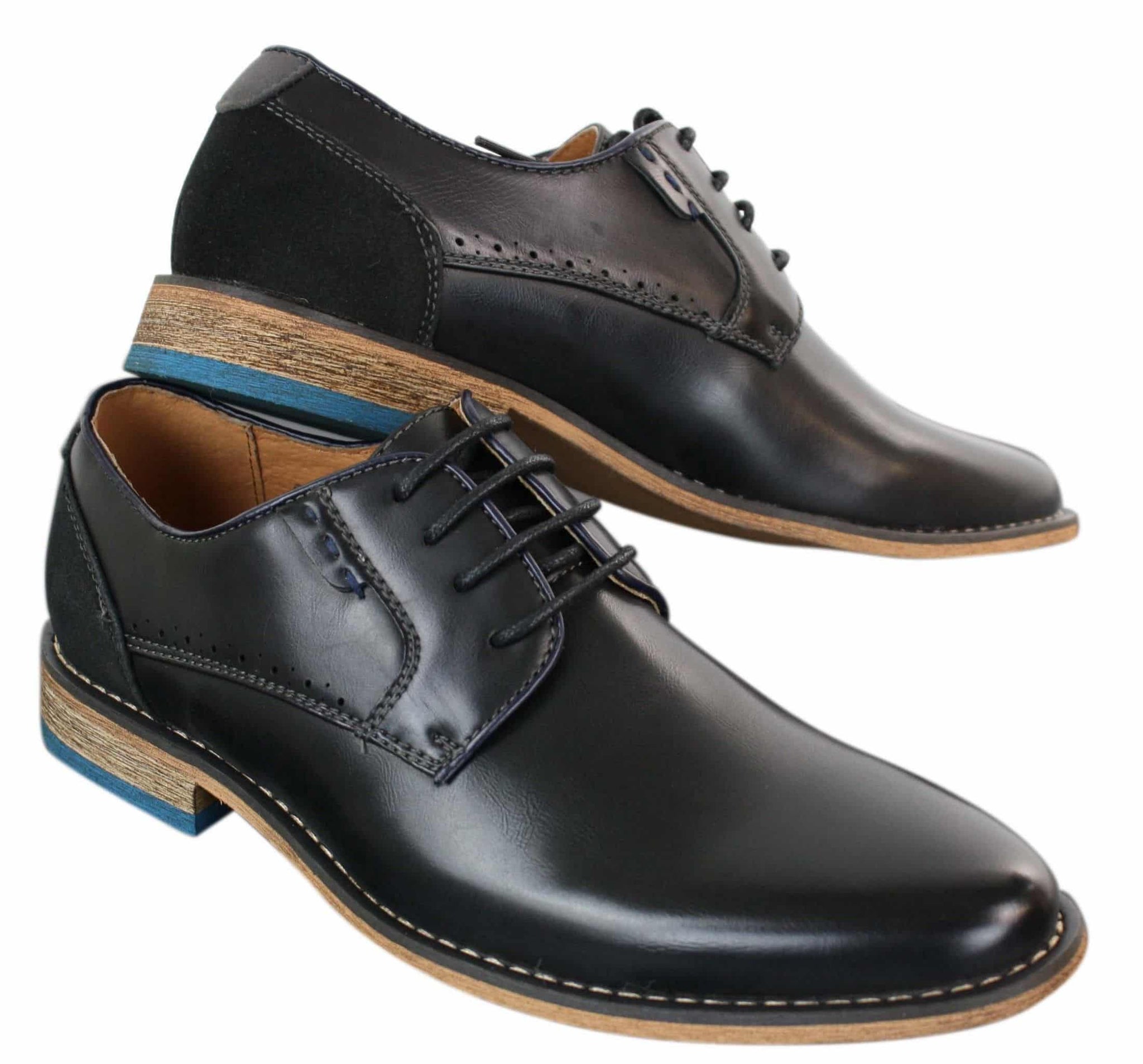 Galax GH3117 Muške elegantne ležerne formalne cipele s vezicama, klasične, smeđe, crne, kožne, antilop