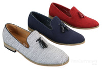 Galax GH3126 - Muške slip-on cipele s resicama, mokasinke, lagane, elegantne, ležerne, crne, plave, talijanske