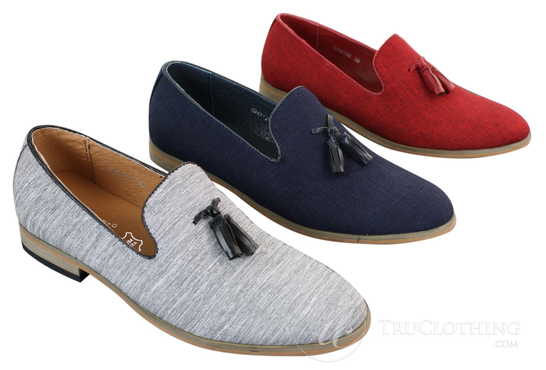Galax GH3126 - Muške slip-on cipele s resicama, mokasinke, lagane, elegantne, ležerne, crne, plave, talijanske
