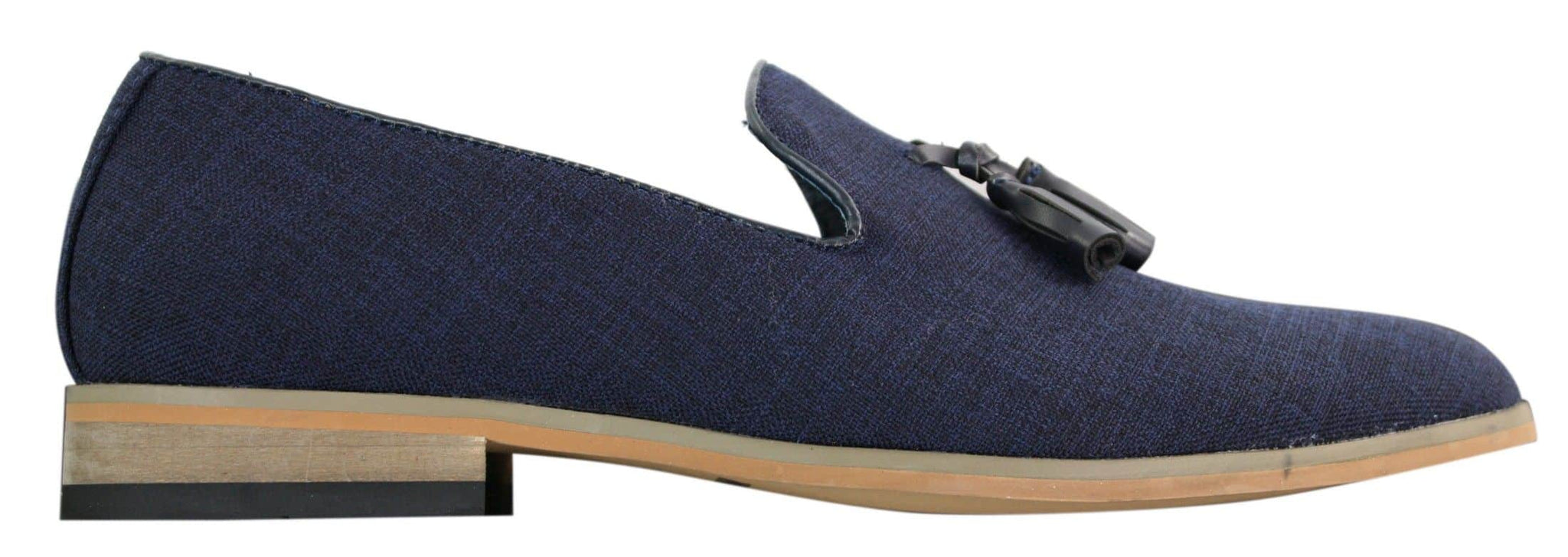 Galax GH3126 - Muške slip-on cipele s resicama, mokasinke, lagane, elegantne, ležerne, crne, plave, talijanske