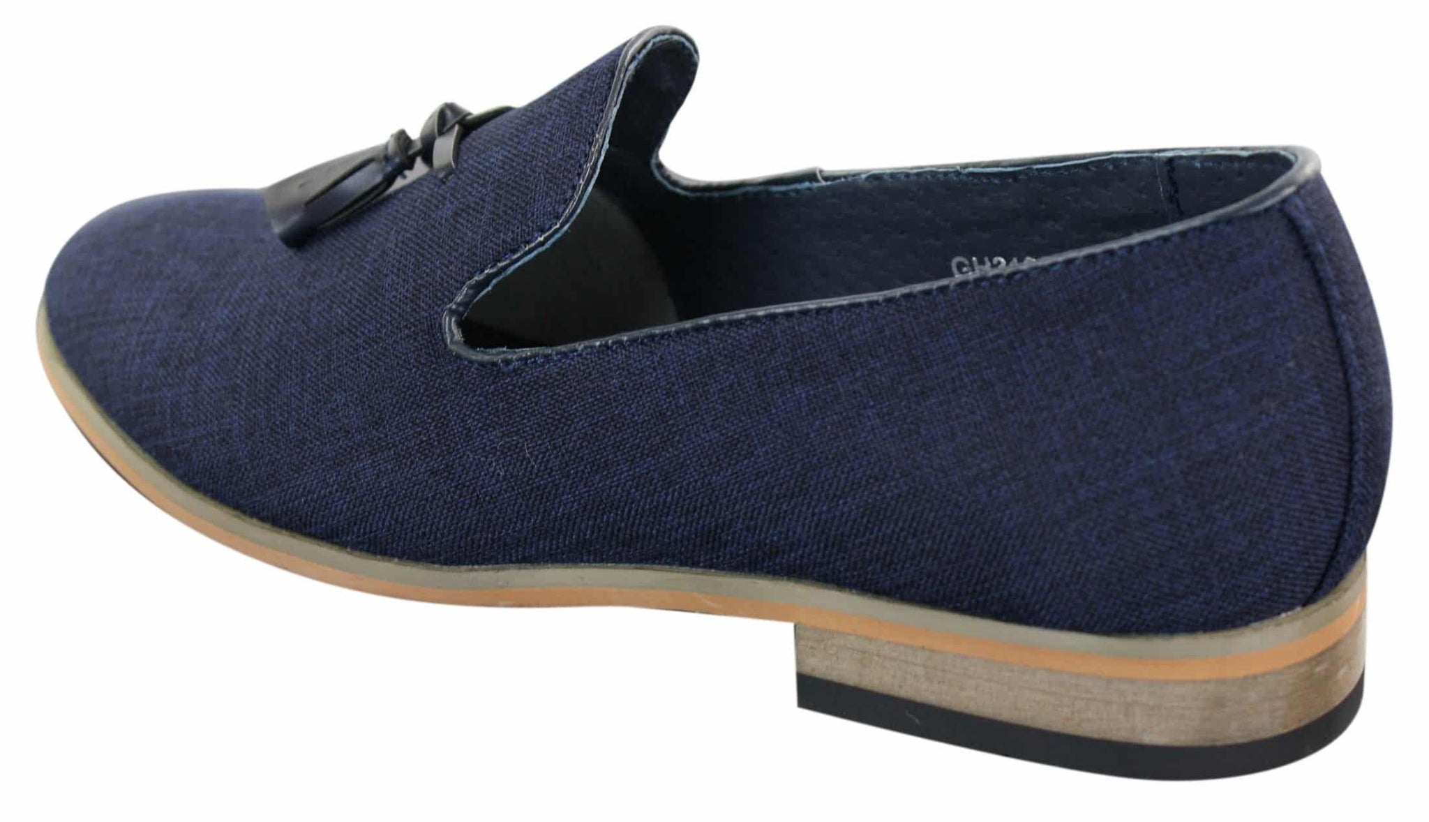 Galax GH3126 - Muške slip-on cipele s resicama, mokasinke, lagane, elegantne, ležerne, crne, plave, talijanske