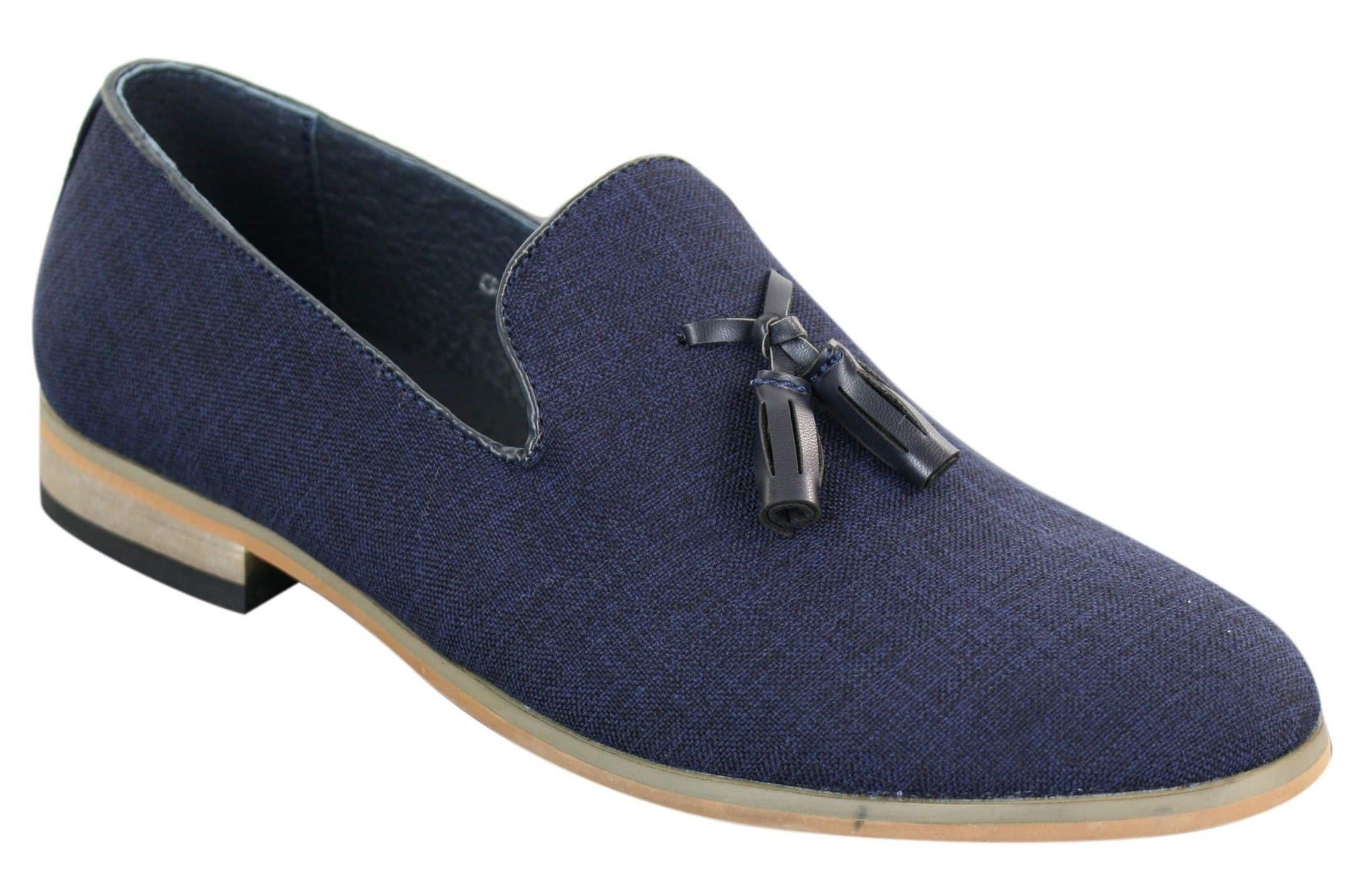 Galax GH3126 - Muške slip-on cipele s resicama, mokasinke, lagane, elegantne, ležerne, crne, plave, talijanske