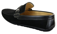 Galax ZD71 - Muške slip-on cipele od brušene kože s kopčom, ležerne mokasine
