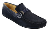 Galax ZD71 - Muške slip-on cipele od brušene kože s kopčom, ležerne mokasine