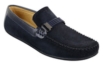 Galax ZD71 - Muške slip-on cipele od brušene kože s kopčom, ležerne mokasine