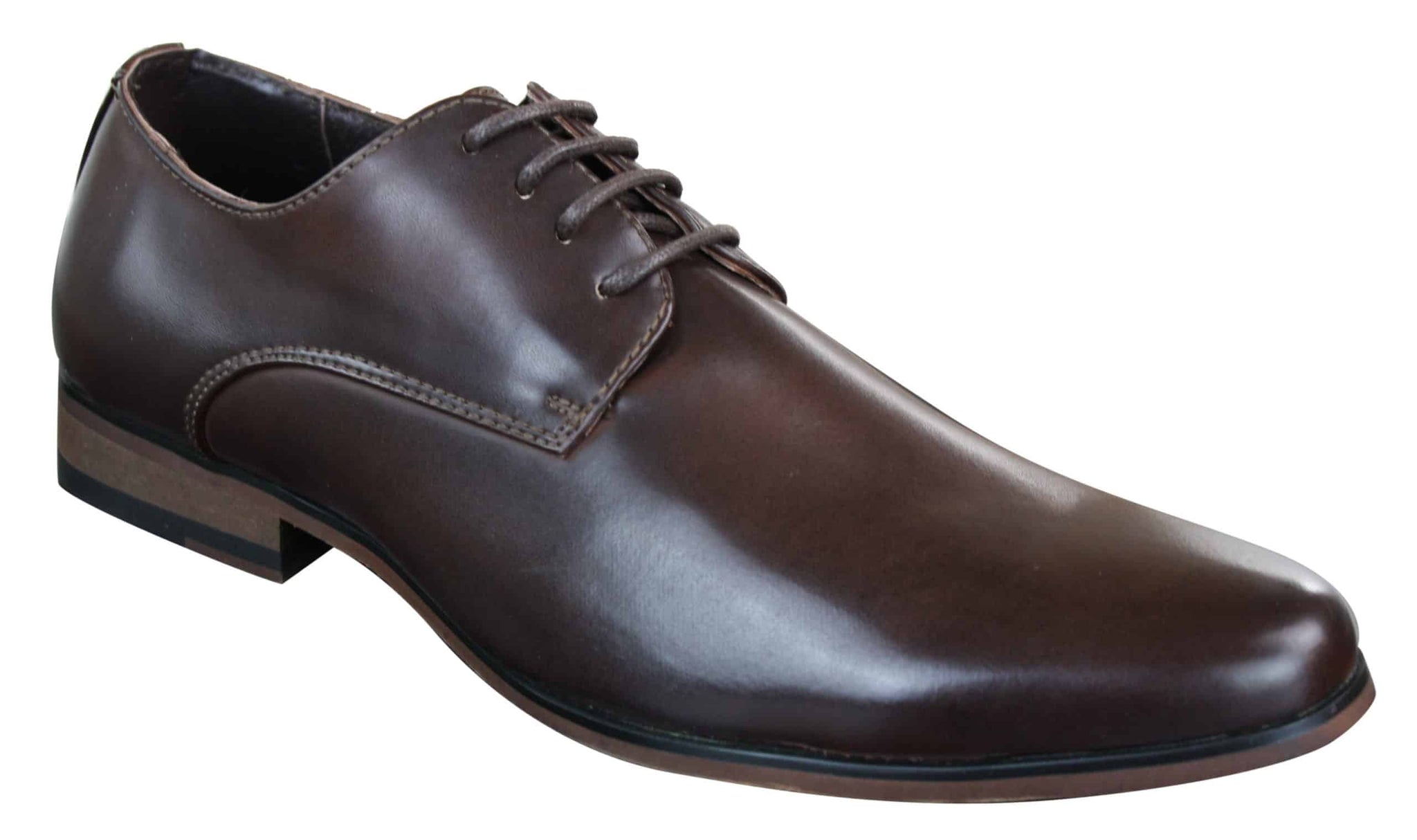 Galax GH3063 - Muške smeđe klasične retro vintage kožne cipele s vezicama