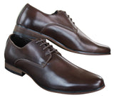 Galax GH3063 - Muške smeđe klasične retro vintage kožne cipele s vezicama