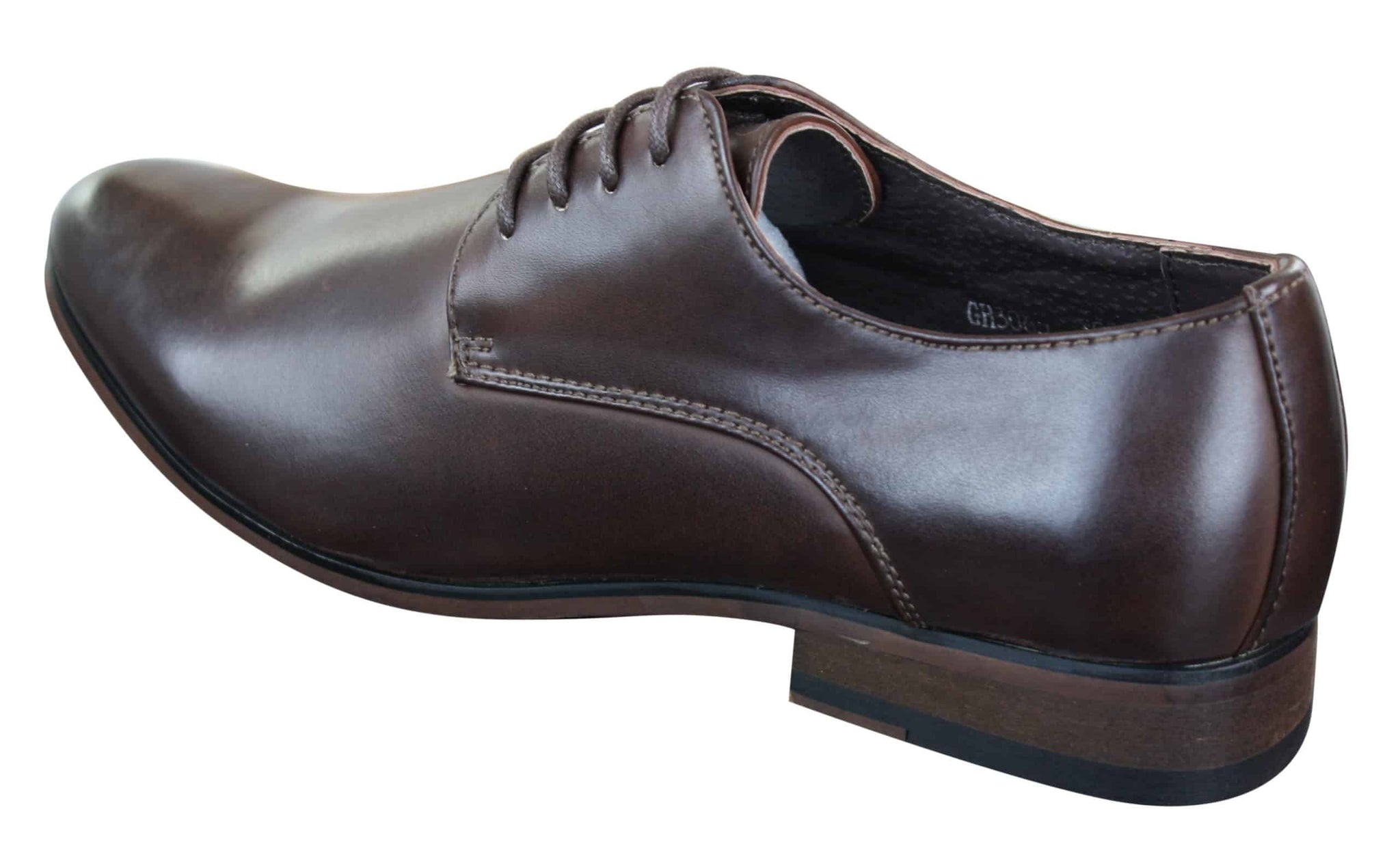 Galax GH3063 - Muške smeđe klasične retro vintage kožne cipele s vezicama