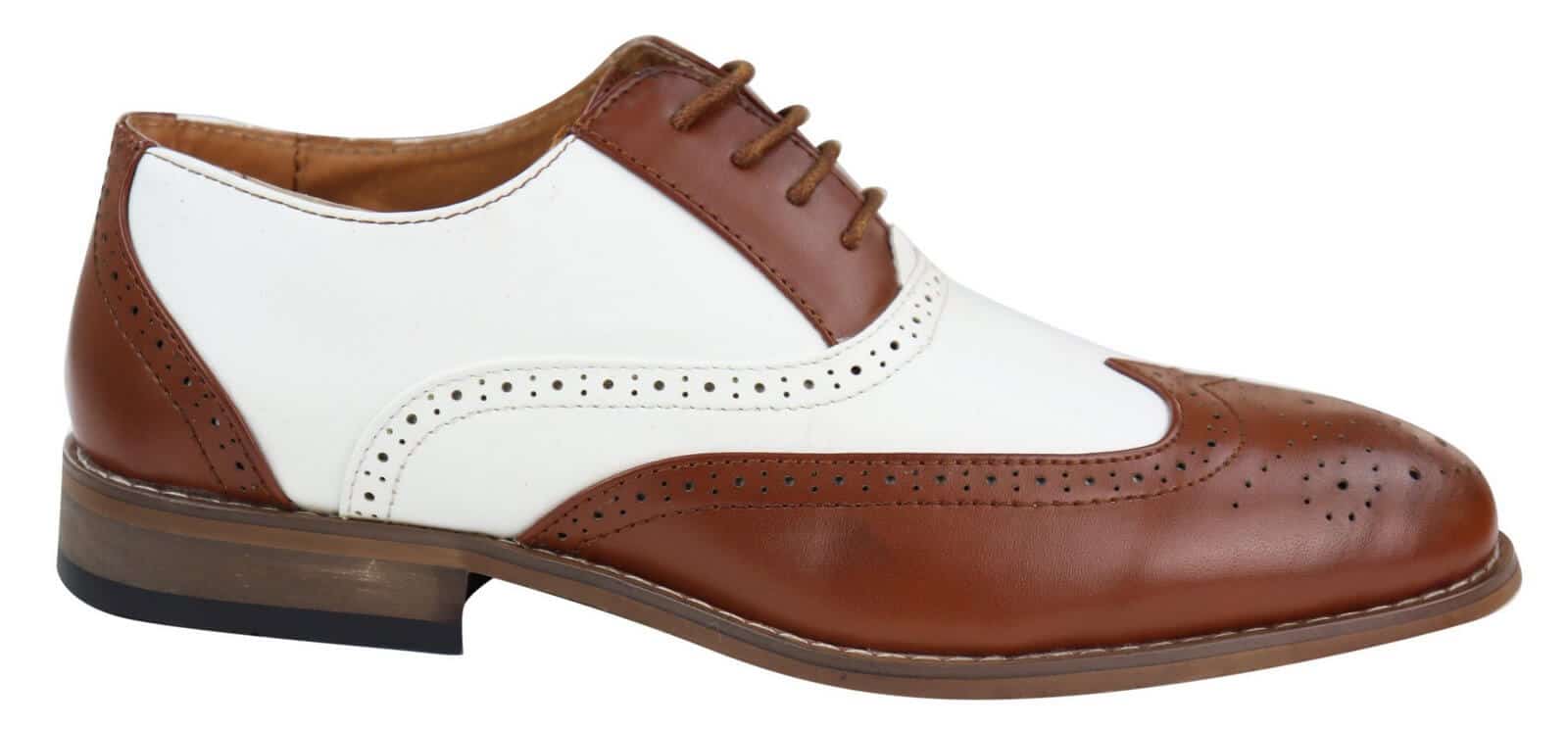 Muške smeđe/bijele brogue cipele
