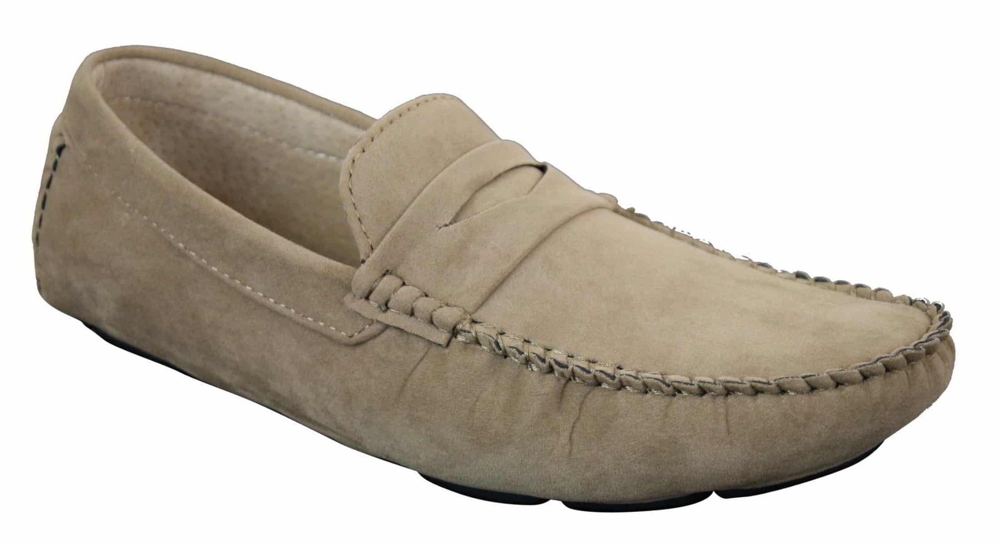Muške cipele bez rukava od brušene kože, mokasine, elegantne, ležerne, smeđe, bež