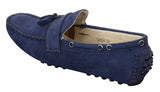 Muške antilop smeđe tamnoplave mokasine s resama, cipele za vožnju, mokasine, kožne slip-on cipele