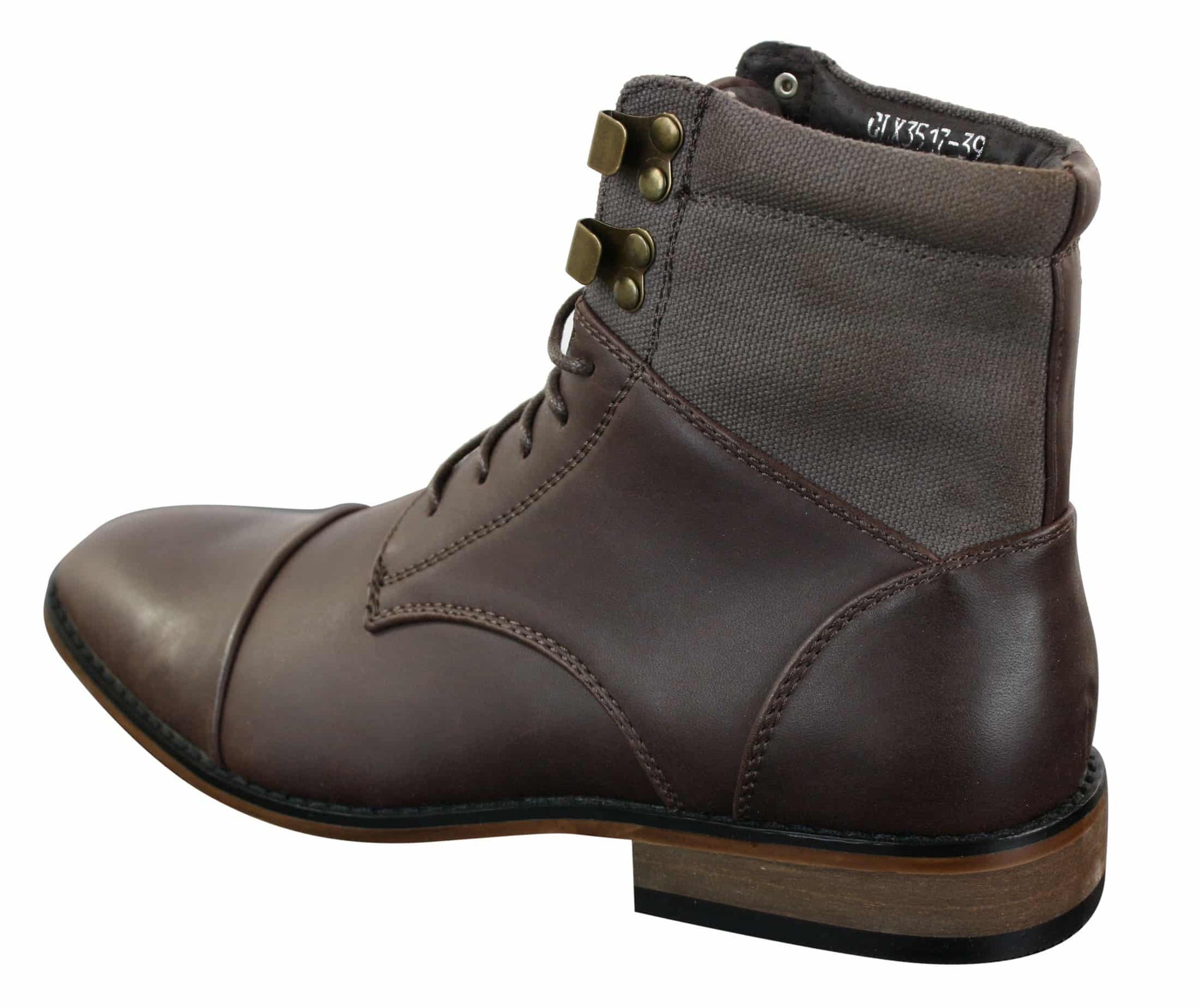 Galax GLX3517 Muške uske vintage retro Sherlock vezicama elegantne ležerne gležnjače od kože