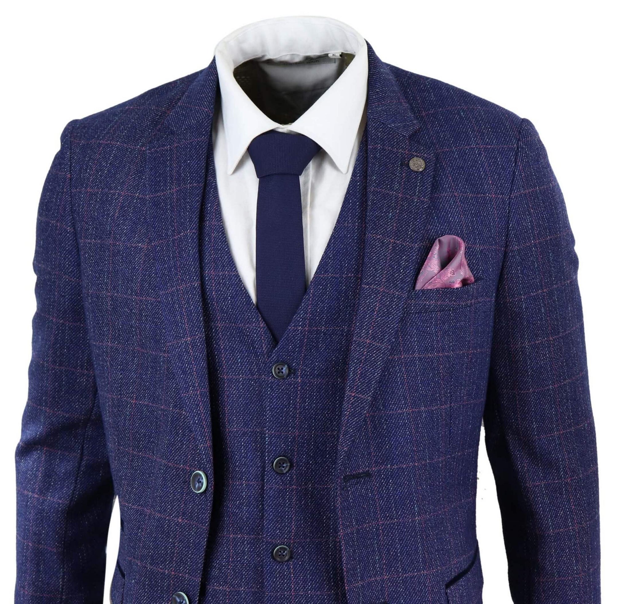 Plavo trodijelno tvidasto odijelo - Marc Darcy Harry