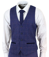 Plavo trodijelno tvidasto odijelo - Marc Darcy Harry