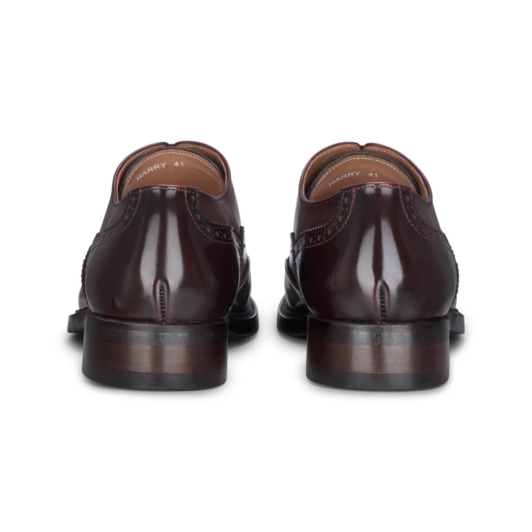 Harry - Muške lakirane brogue cipele boje vina