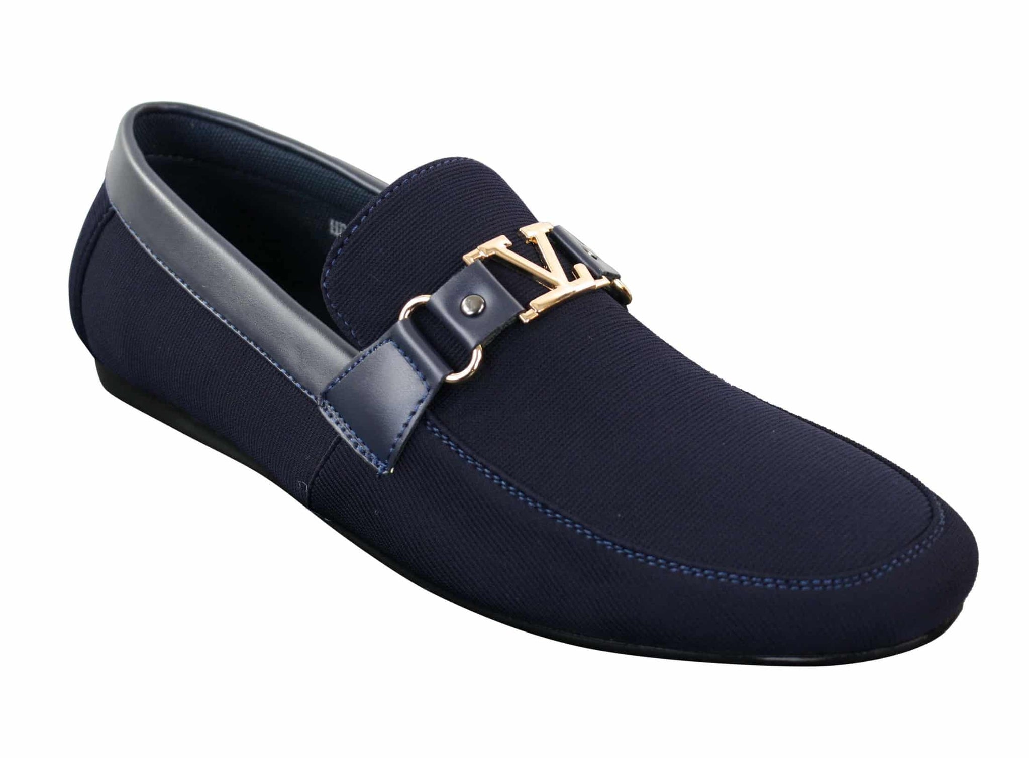 Fiorello HD0112-03 - Muške kultne crno-plave cipele talijanskog dizajna, elegantne ležerne mokasine, mokasinke za vožnju