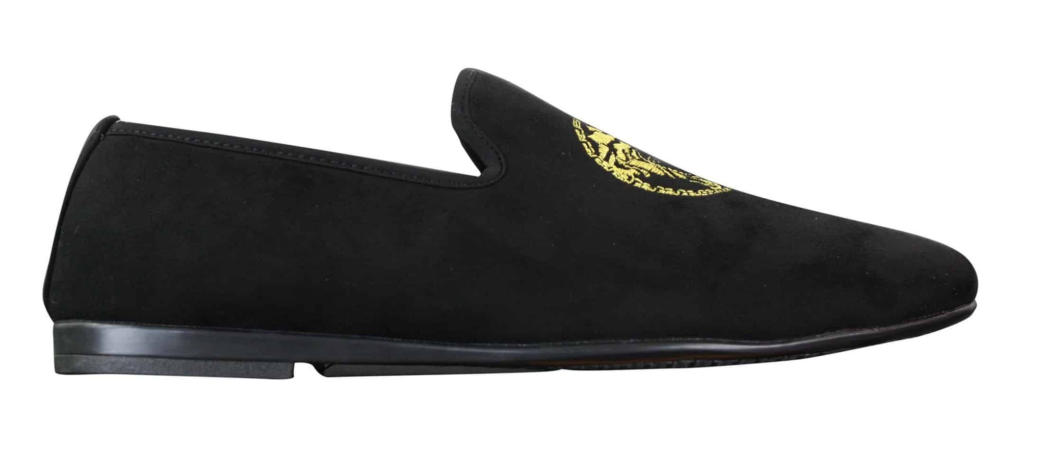 Fiorello HD0112-04 - Muške crne Iconic Medusa Slip-On mokasine Mokasine za vožnju od PU antilopa talijanskog porijekla
