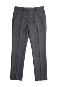 Hobbs - Muške sive karirane hlače Vintage Retro Smart Wedding