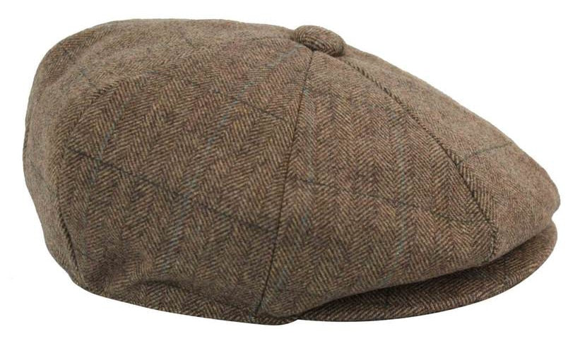 Muška kapa Peaky Blinders s tvidom i kockastim uzorkom
