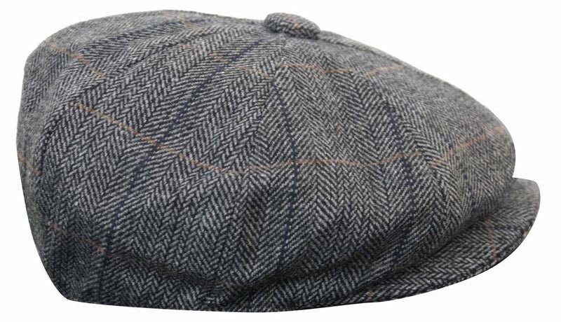Muška kapa Peaky Blinders s tvidom i kockastim uzorkom