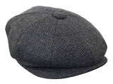 HT6316 - Muški šešir Peaky Blinders s uzorkom riblje kosti i tvidom