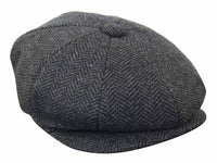 HT6316 - Muški šešir Peaky Blinders s uzorkom riblje kosti i tvidom