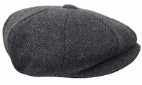 HT6316 - Muški šešir Peaky Blinders s uzorkom riblje kosti i tvidom