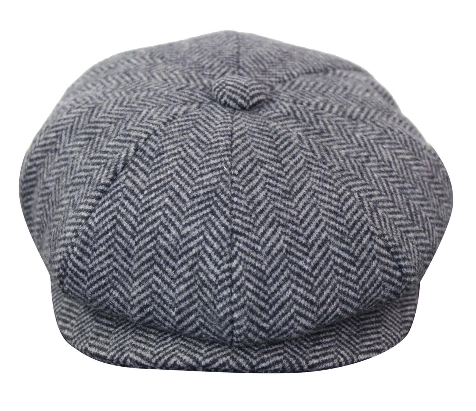 HT6316 - Muški šešir Peaky Blinders s uzorkom riblje kosti i tvidom