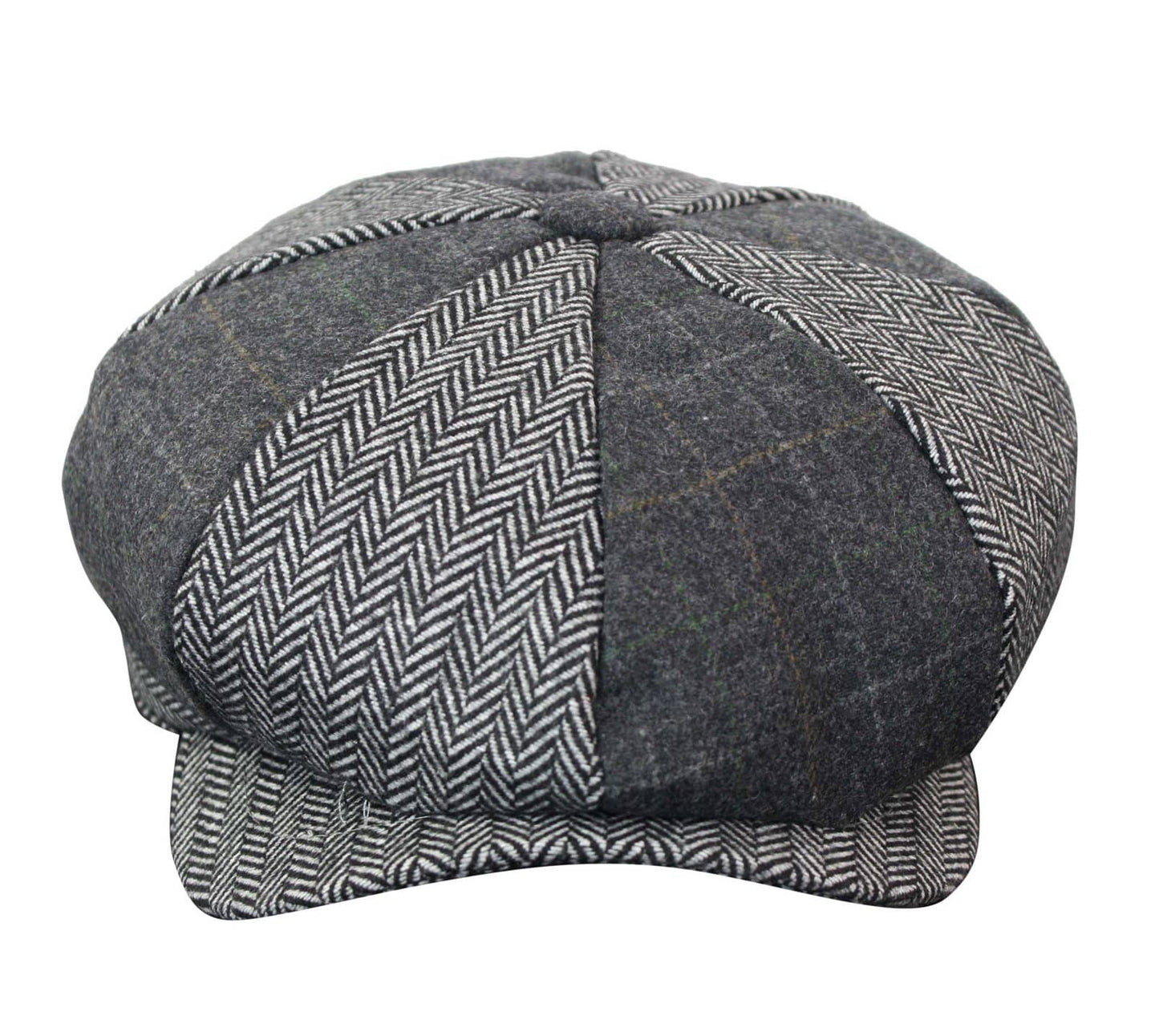 HT6325 - Muški šešir Newsboy s 8 panela i uzorkom riblje kosti