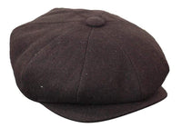 HT6363 - Muška vintage tweed kapa Newsboy Peaky Blinders - smeđa/boja vina