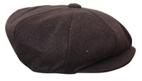 HT6363 - Muška vintage tweed kapa Newsboy Peaky Blinders - smeđa/boja vina