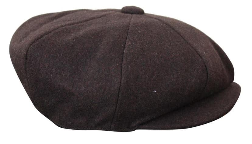 HT6363 - Muška vintage tweed kapa Newsboy Peaky Blinders - smeđa/boja vina