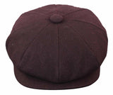 HT6363 - Muška vintage tweed kapa Newsboy Peaky Blinders - smeđa/boja vina